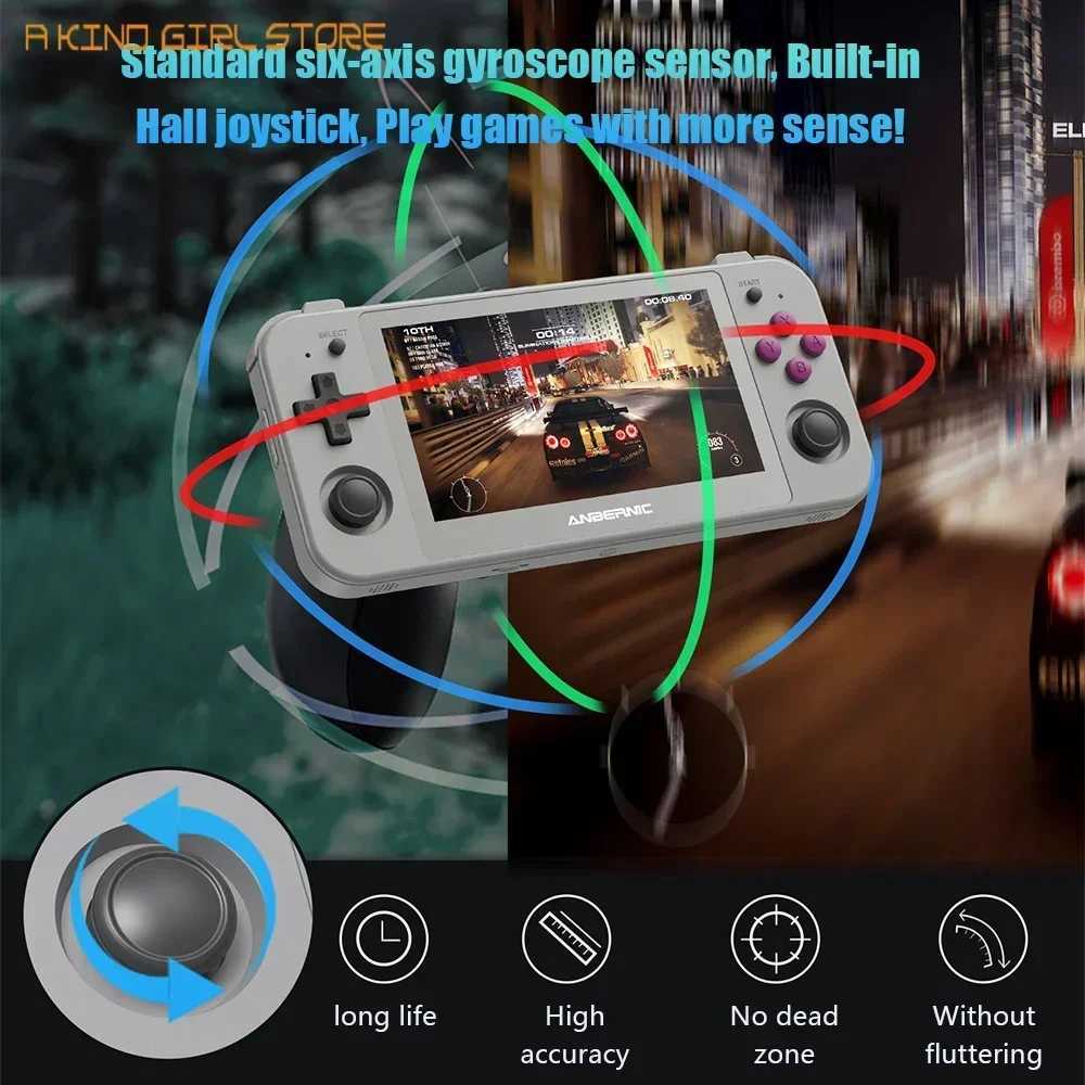 RG505 Retro Handheld Game Console 4.95 inch OLED Touch Sn Android 12 System Unisoc Tiger T618 4.95 INCH OLED With 4000+ GameXJ250211