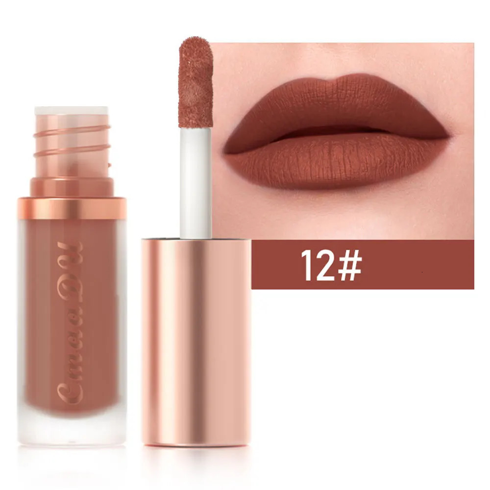 1pcs Waterproof Matte Velvet Lip Glaze Moisturizing Long Lasting Non-stick Cup Not Easy To Fade Lip Gloss Lipstick Makeup 250113