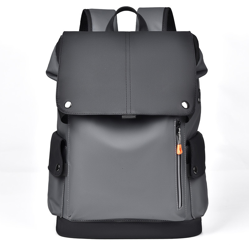 Bag New Business Backpack For Men, Large Capacity Travel Computer Workwear Functional Bag, Trendy PU Leather