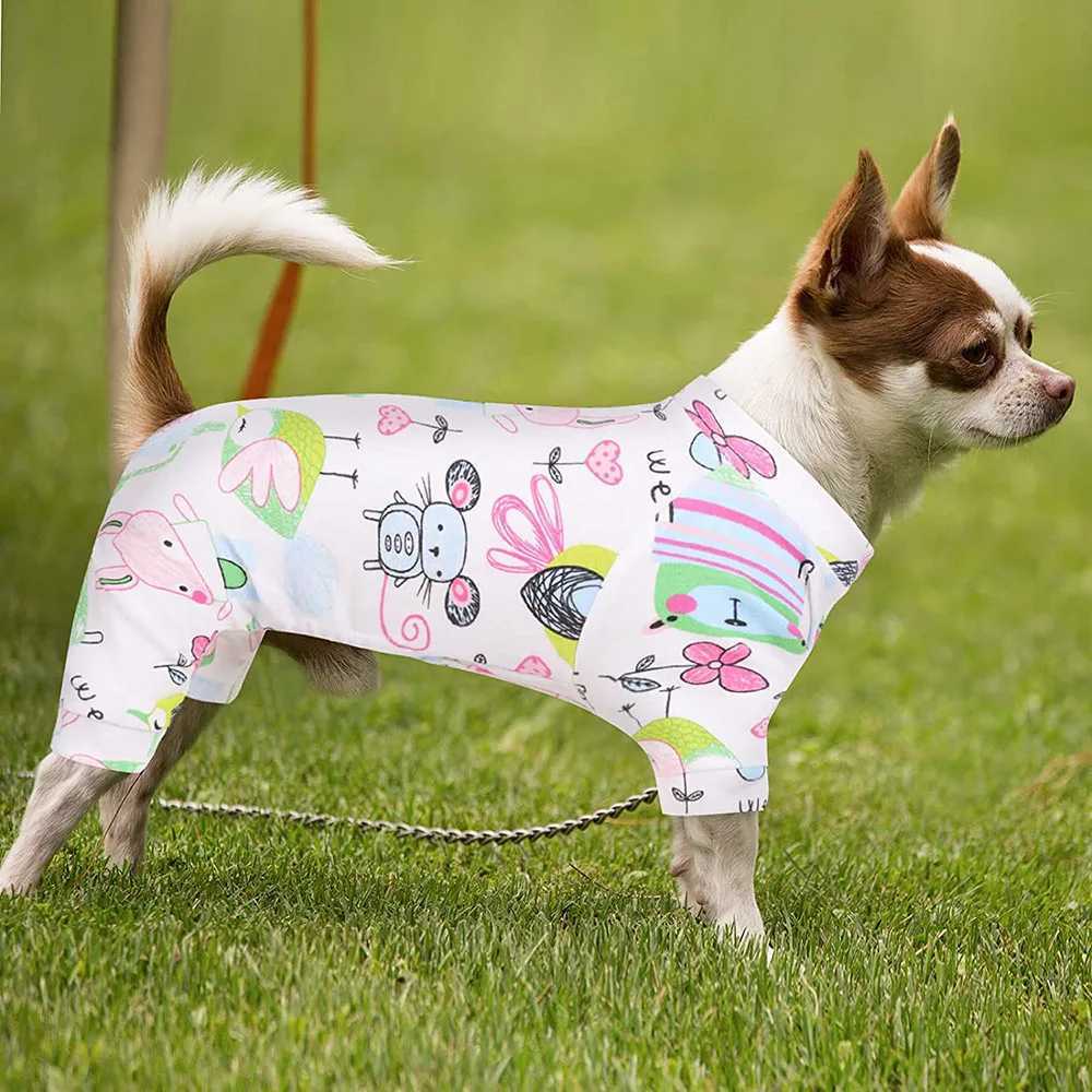 100% Cotton Sweet Donut Dog Pajamas Cat Clothes Pet Onesies Dogs PJS Doggie Jammies Puppy Small Dog Four-Legged Jumpsuit RompersXJ250210
