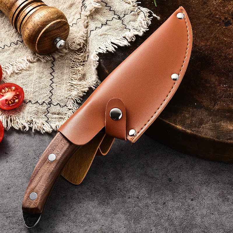 Stainless Steel Kitchen Boning Knife Fishing Meat Cleaver Handmade Forged Chef Outdoor Cooking Cutter Butcher Tool 250211
