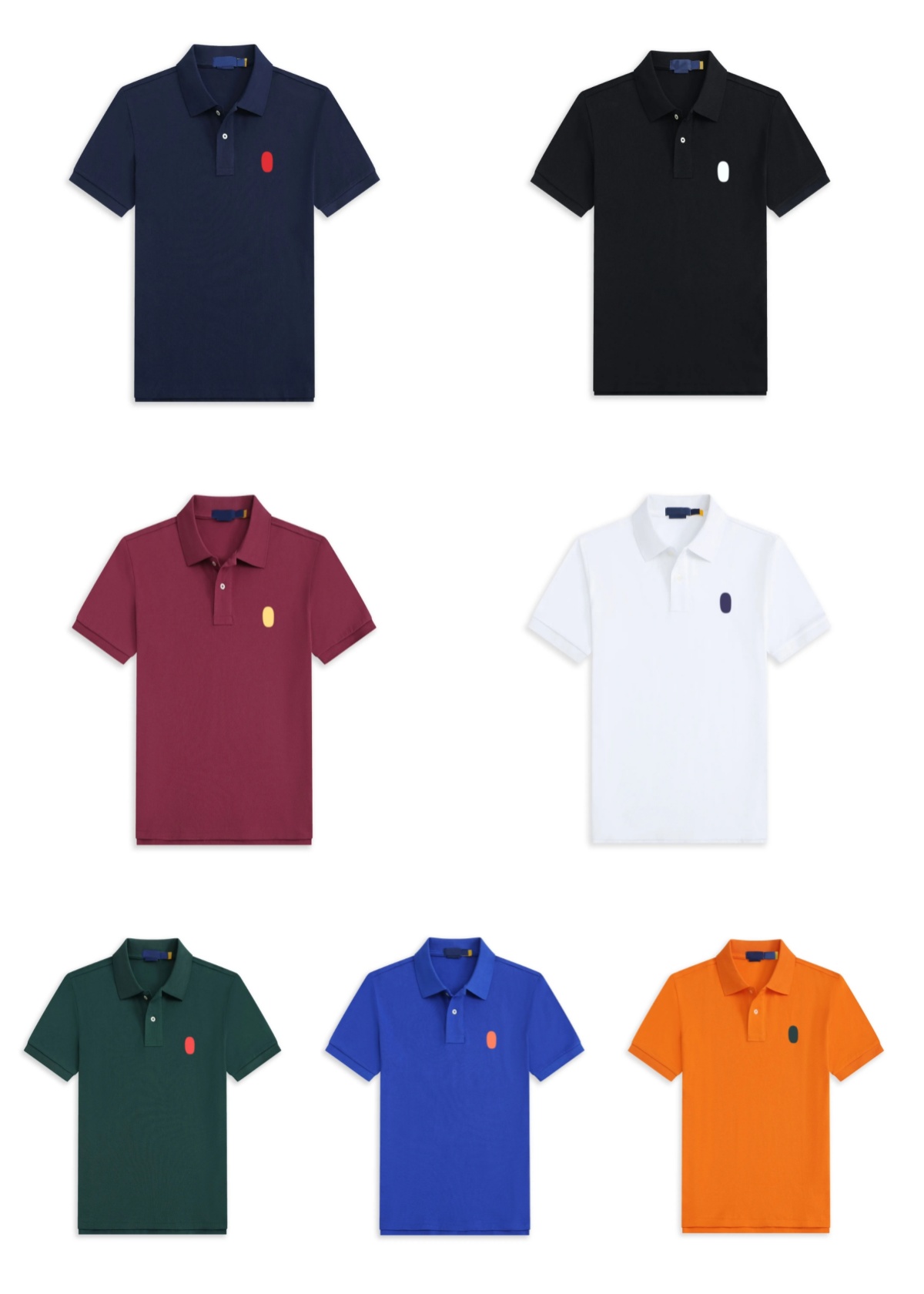 Mens Polos t shirt Brand Mens Designer t shirts Tees Luxury lapel Tees Embroidery Womens Letter Pure Cotton T-shirts Printing Black White Summer Casual Short sleeve