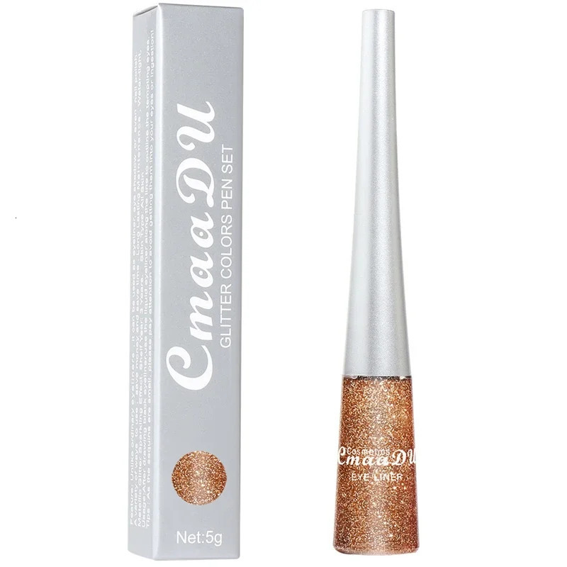 1PC Liquid Shiny Eye Liners Pigment Silver Green Gold Glitter Professional Waterproof Eyeliners Beauty Cosmetics Women Makeup 250113