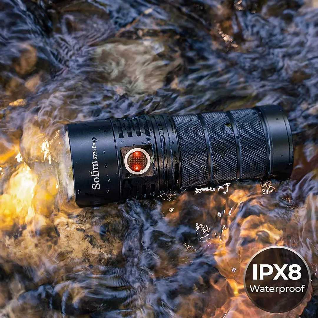 Sofirn SP36 Pro 8000lm Power LED Flashlight 4 * SST40 USB C Charging 18650 Flashlight Z250325