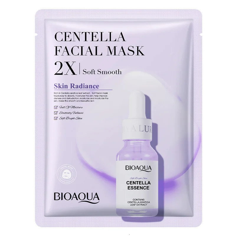 20pcs BIOAQUA Centella Collagen Face Mask VC Moisturizing Refreshing Sheet Masks Hyaluronic Acid Facial Mask Skin Care Products 250113