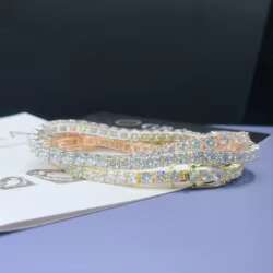 High Quality Sterg Sier Ice Out 4Mm 6.5 Moissanite VVS Tennis Chain Bracelet For Men Women