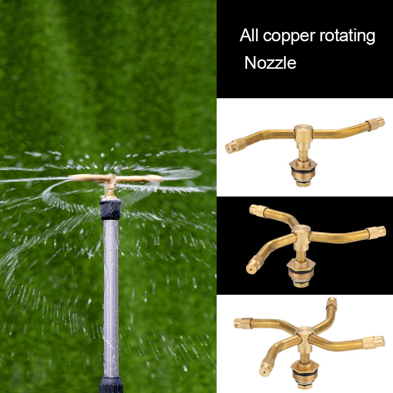 Automatic Copper Sprinkler System with Three-Point Spray Design - Ideal for Lawns & Garden Irrigation