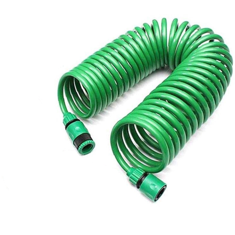 High-Quality 15 m Spiral Garden Hose Equipped with Multi-Purpose Nozzle for Optimal Landscaping Performance