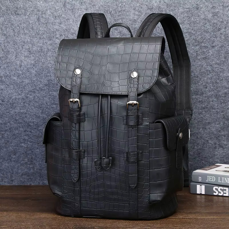 Men's Genuine Bag New Real Cowhide Leather Backpack Business Casual Backpack Large Capacity Travel Bag