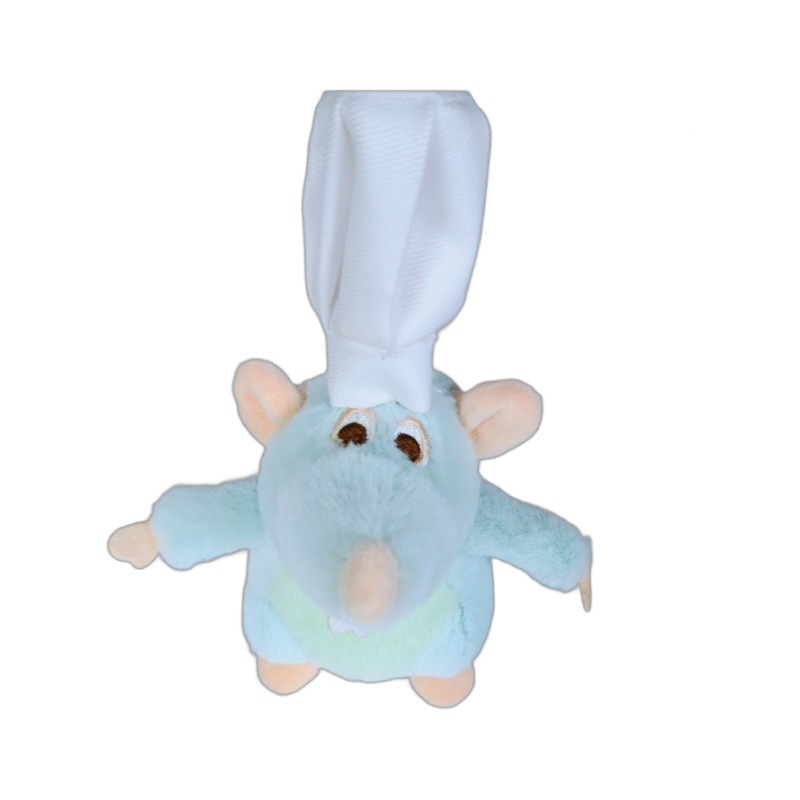 Cuddly Furry Cook Mouse Plush Ornament - Fun Keyring Accessory
