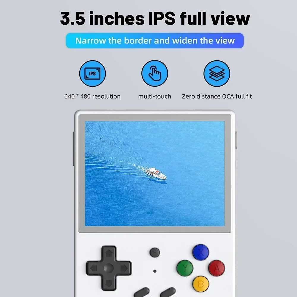 RG353V Handheld Game Console 3.5inch IPS OCA Full Fit Sn RK3566 20Simulator etooth WiFi Android Linux OS Game machineXJ250211