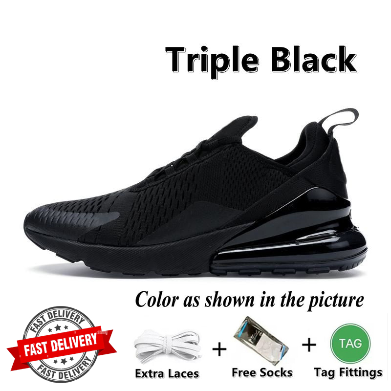 270s Running Shoes 270 React Sneaker Triple Black White Anthracite Navy University Red Barely Rose Rainbow Light Bone Tiger Mens Womens Trainers Sport