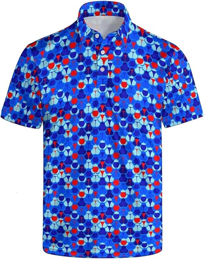 Funny 3d Print Polo Shirts For Men Women 80s Retro Fun Pattern Golf Shirts Trendy Cool Unisex Summer Hawaiian Short Sleeve Tops 250210