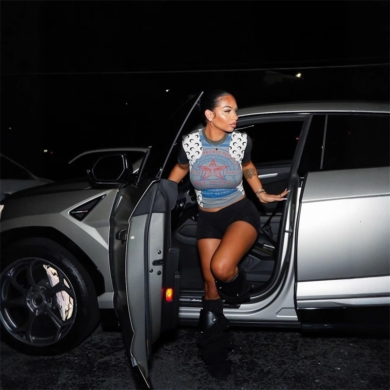 Women Tracksuits Two Pieces Set 2025 Spring New Street Fashion Positioning Printed Set