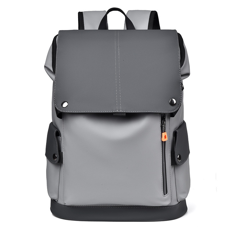 Bag New Business Backpack For Men, Large Capacity Travel Computer Workwear Functional Bag, Trendy PU Leather