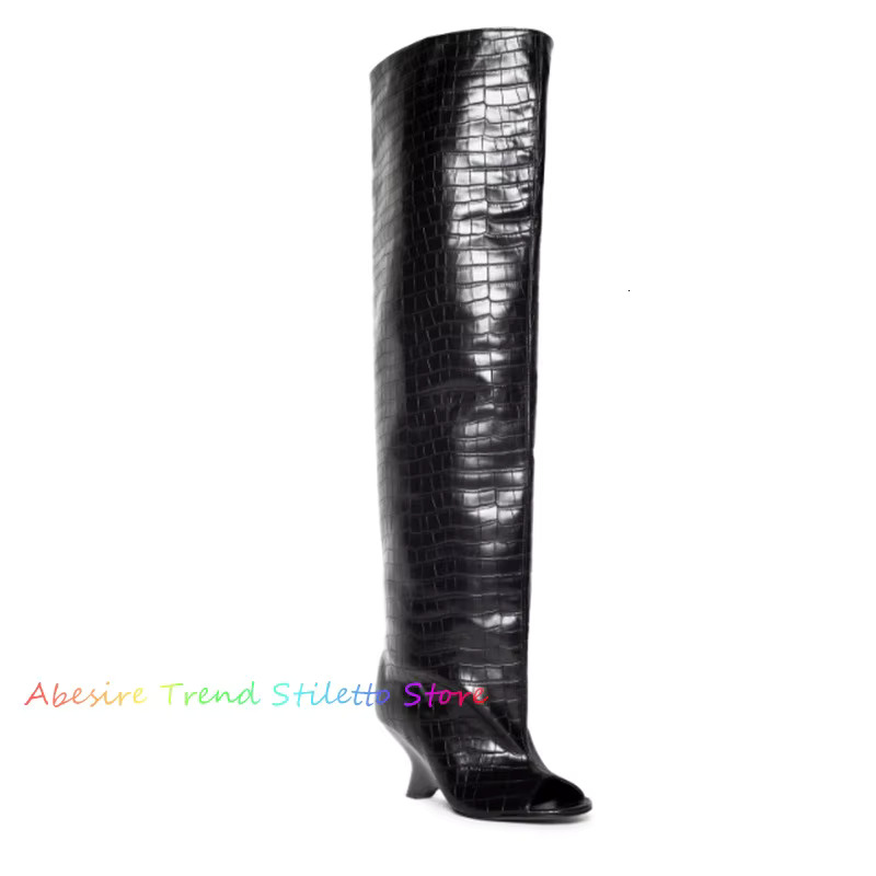 New Women's Suede Fish Mouth Wedge Heel Hot Boots - Summer Hollow Cool Spicy Girl, Height Increasing Tube Stacking, 2024