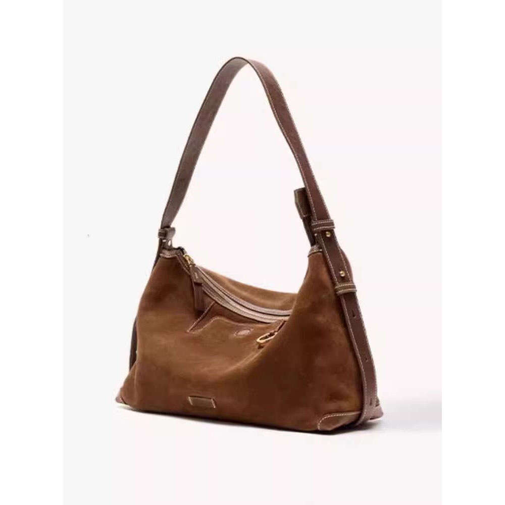 Women's Bags New Autumn/Winter Shallow Hobo Genuine Leather Underarm Women's Dumpling Bag, Commuting Fashion Handheld Crossbody Bag