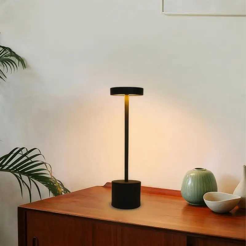 LED Rechargeable Classic Table Lamp 3-colors Infinitely Dimmable Wireless Touch Control Home Decoration Bedroom Creative Lamp Z250211