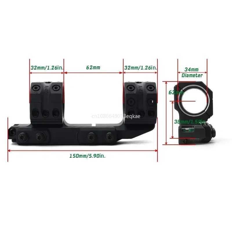 2024 New High Quality Scope Mount SP-466 34mm Tube Riflescope 20.6MOA .5 Height Scope Rings w/ Surfaces for Scope AccessoriesW250211