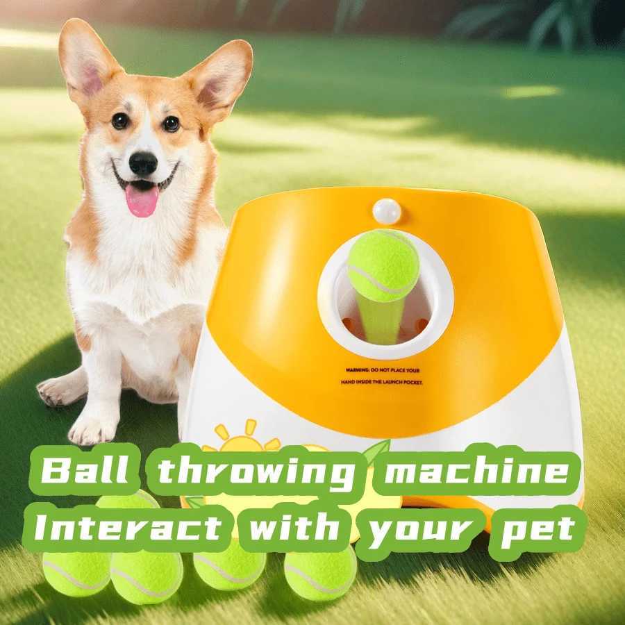 Others Dog Toys Chews Dog Launcher Automatic Dogs Chase Toy Tennis Throwing Pinball Machine Fun Interactive Throw Rechargable Catapult USB Charging H2