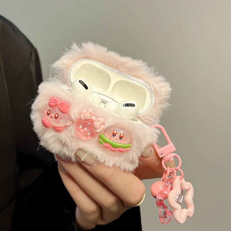 Girl Heart Plush Pink Kirby Suitable Pods4 Pro2 Protective Cover 2 3