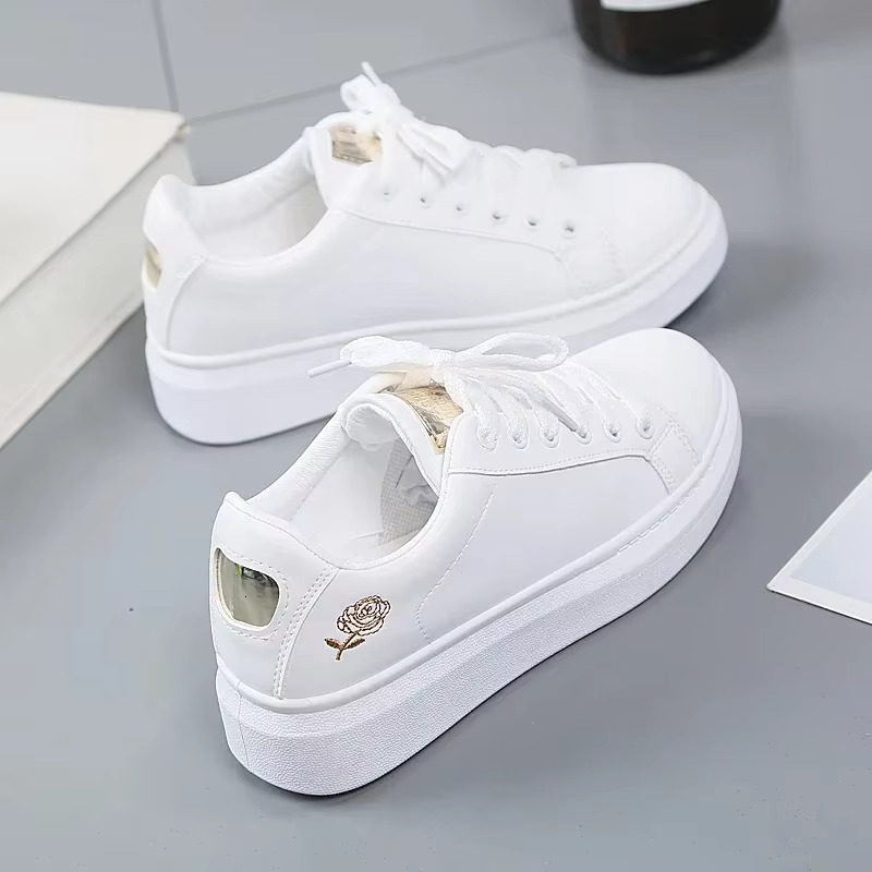 2025 New Designer U Leather Women's White Casual Women's Vulcanized Sports Shoes Breathable Sports Walking Running Flat Shoes Sports Shoes
