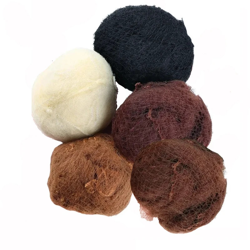 20Pcs Durable Nylon Hair Net For Bun Hair style Tool Black Blonde Brown 5Mm Hair Net For Wigs Mesh Hair Styling Hairnets 250113