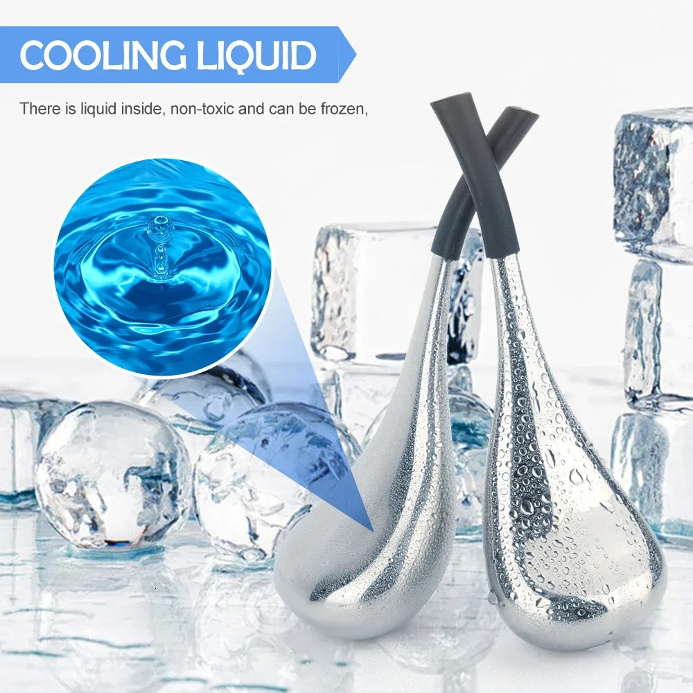 Ice Globes Spoon Facial Massage Freeze Stick Stainless Steel Eliminate Eye Pattern Spa Ball Cryo Roller Cooling Skin Summer Tool 250113