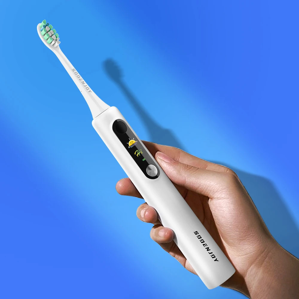 SOOENJOY Smart LCD Screen Sonic Electric Toothbrush NB-1 DIY Mode Cleaner Adult Automatic IPX7 Waterproof Teethbrush 250113