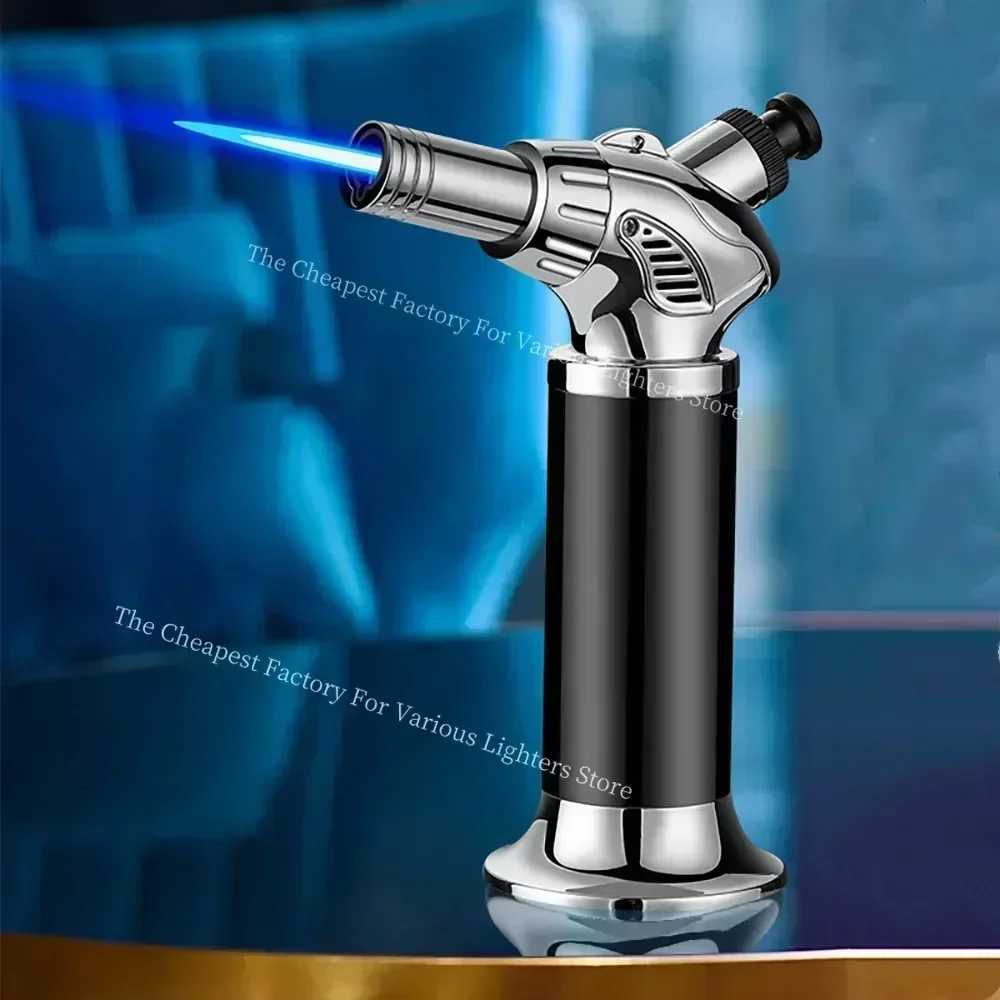 3- Fire Jet Flame Kitchen Metal Gun 1300C Welding Torch Windproof Cooking BBQ Iatable Butane Gas Cigar Lighter Outdoor 2024 Y250210