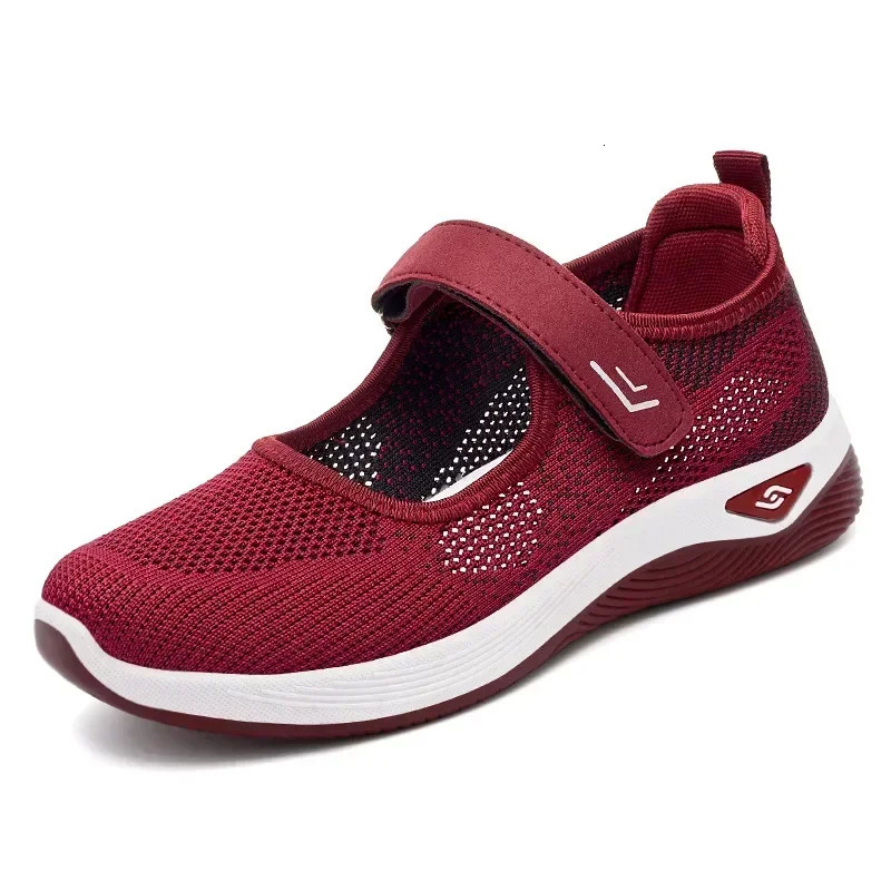 Womens Casual Sports Shoes For WalkingTravelMiddle-aged And Elderly Outdoor Shoes Lightweight And Comfortable Fla 250221