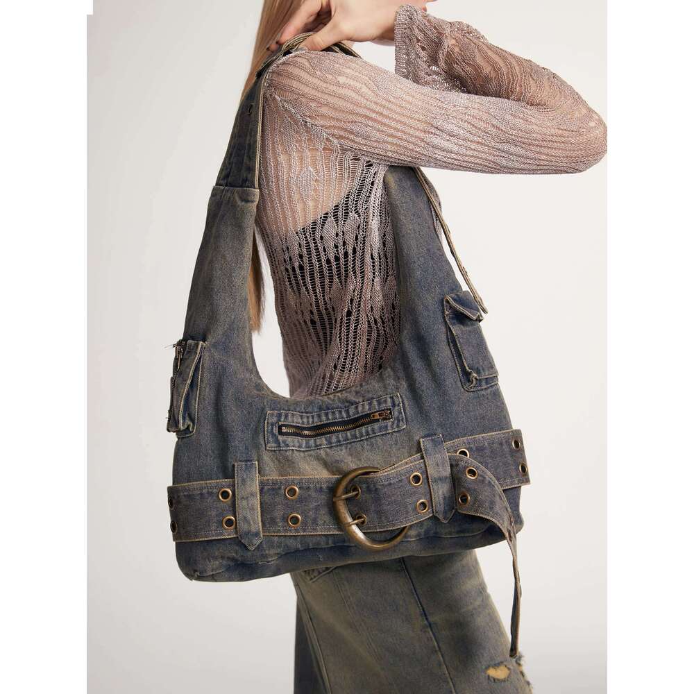 Women's Bags New retro underarm shoulder bag y2k denim bag niche tote bag casual versatile commuting crossbody bag women's shoulder bag