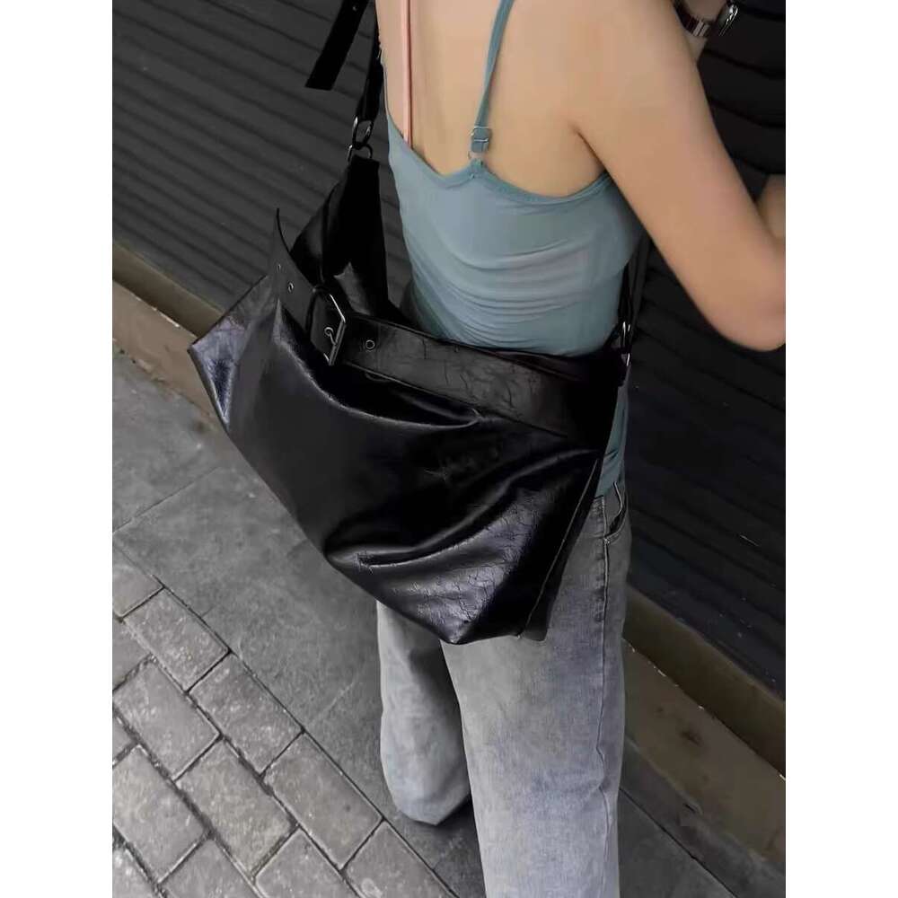 Women's Bags autumn new high-end large capacity soft leather tote for both men and women, lazy style single shoulder crossbody bag