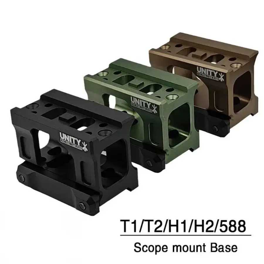 2024 New YR27 UNITY Fast Riser Mount For Tactical Airsoft T2 ROMEO5 Red Dot Sight Scope Universal Heightening BracketW250211