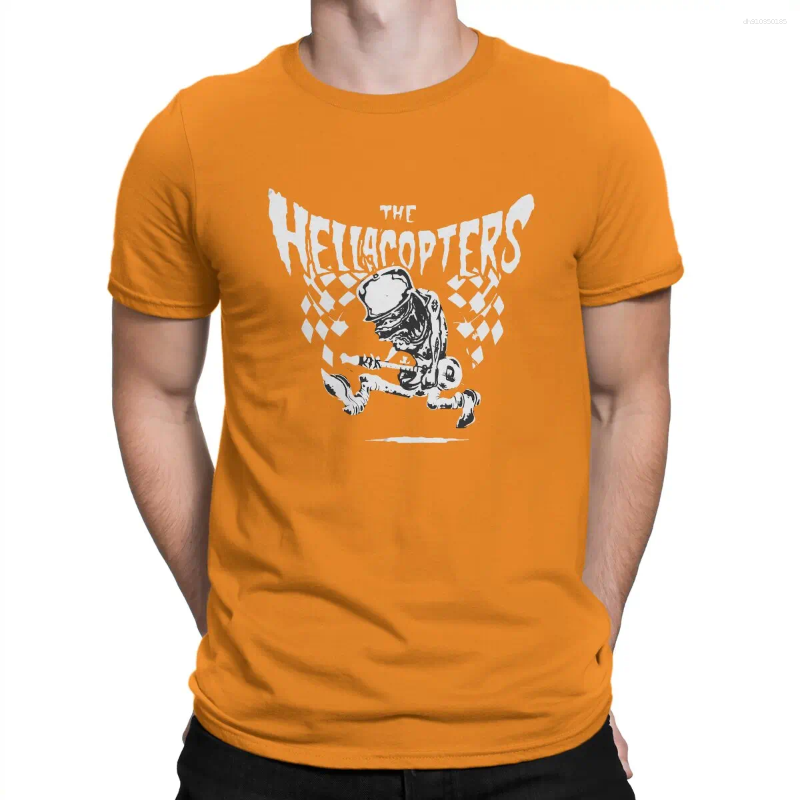 Men's T Shirts Band Men Shirt Hellacopters Funny Tees Short Sleeve Round Neck T-Shirts Cotton Graphic Printed Clothes