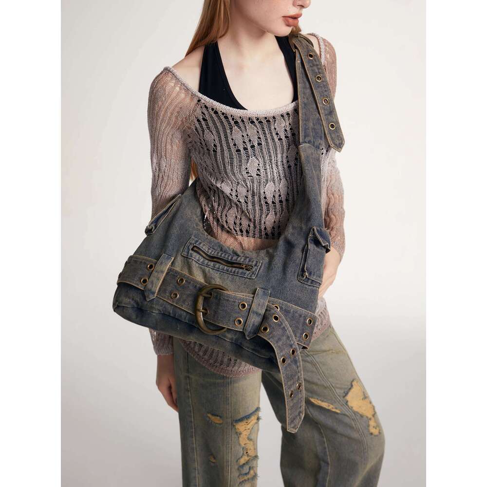 Women's Bags New retro underarm shoulder bag y2k denim bag niche tote bag casual versatile commuting crossbody bag women's shoulder bag