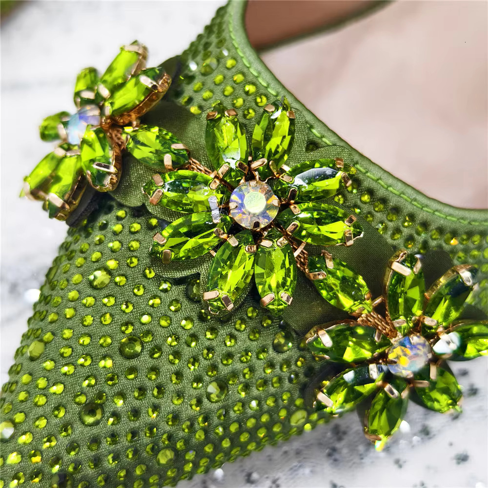 Popularity Pointed Toe High Heels Shoes And Bags Set With Rhie For Women Wedding Party Elegant Fashion