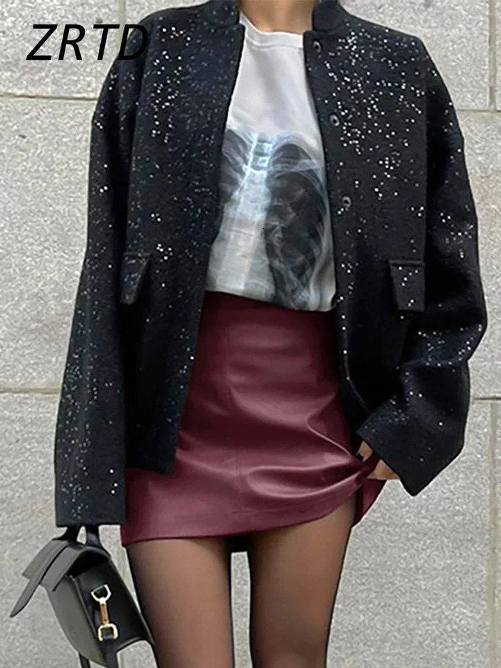 Sexy Burgundy Leather Mini Skirt Women Vintage Slim Zipper A Line Female Short Skirts Autumn Lady All-match Street Clothes 250211