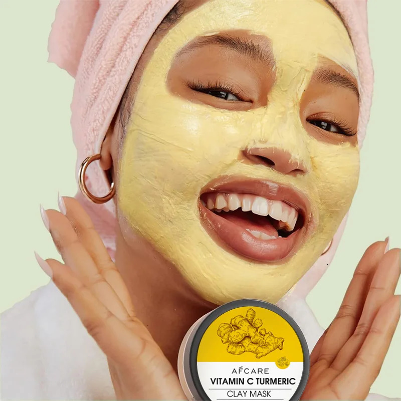 4 Pcs Clay Facial Mask Set Turmeric Vitamin C Green Tea Dead Sea Mud Rose Clay Deep Cleansing Moisturizing Refining Pores 320g 250113