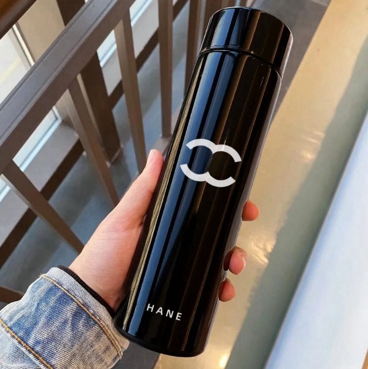 Fashion designer intelligent insulated cup luxury and simple water cup classic letter logo coffee cup beverage cup water cup