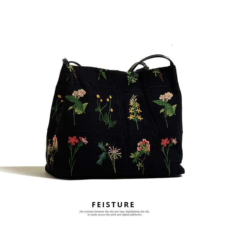 Women's Bags Large capacity bag, women's versatile new canvas bag, casual shoulder bag, high-end feel, classroom guide