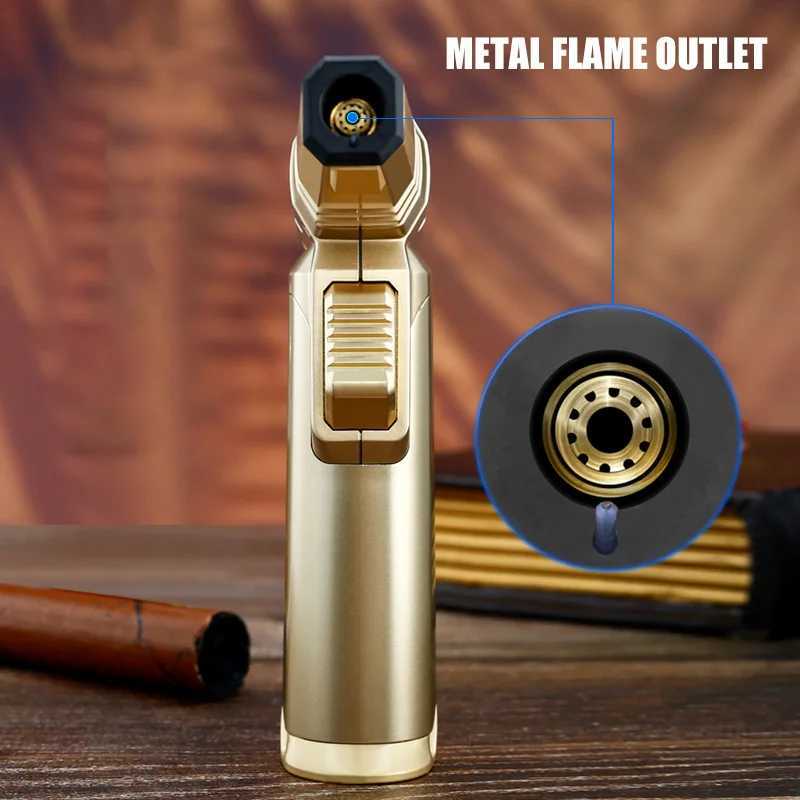 JOBON Blue Flame Gun Lighter Adjustable Flame Locking Flame Function 360 Can inverted to use Multi-functional Use SceneT250211