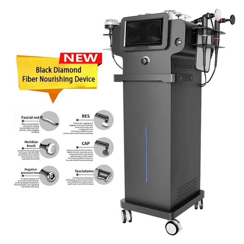 2025 Newest 448K Black Diamond Fiber Nourishing Device Facial Body Shaping Skin Firming Machine Face Lifting Body Massage Wrinkle Removal Pain Relief 