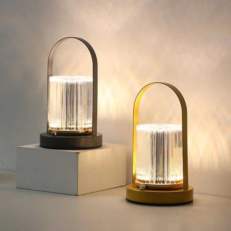 Metal Table Lamp Retro Creative Portable Night Light Ins Bar Counter Bedroom Living Room Bedside Atmosphere Small Night Lamp Z250211