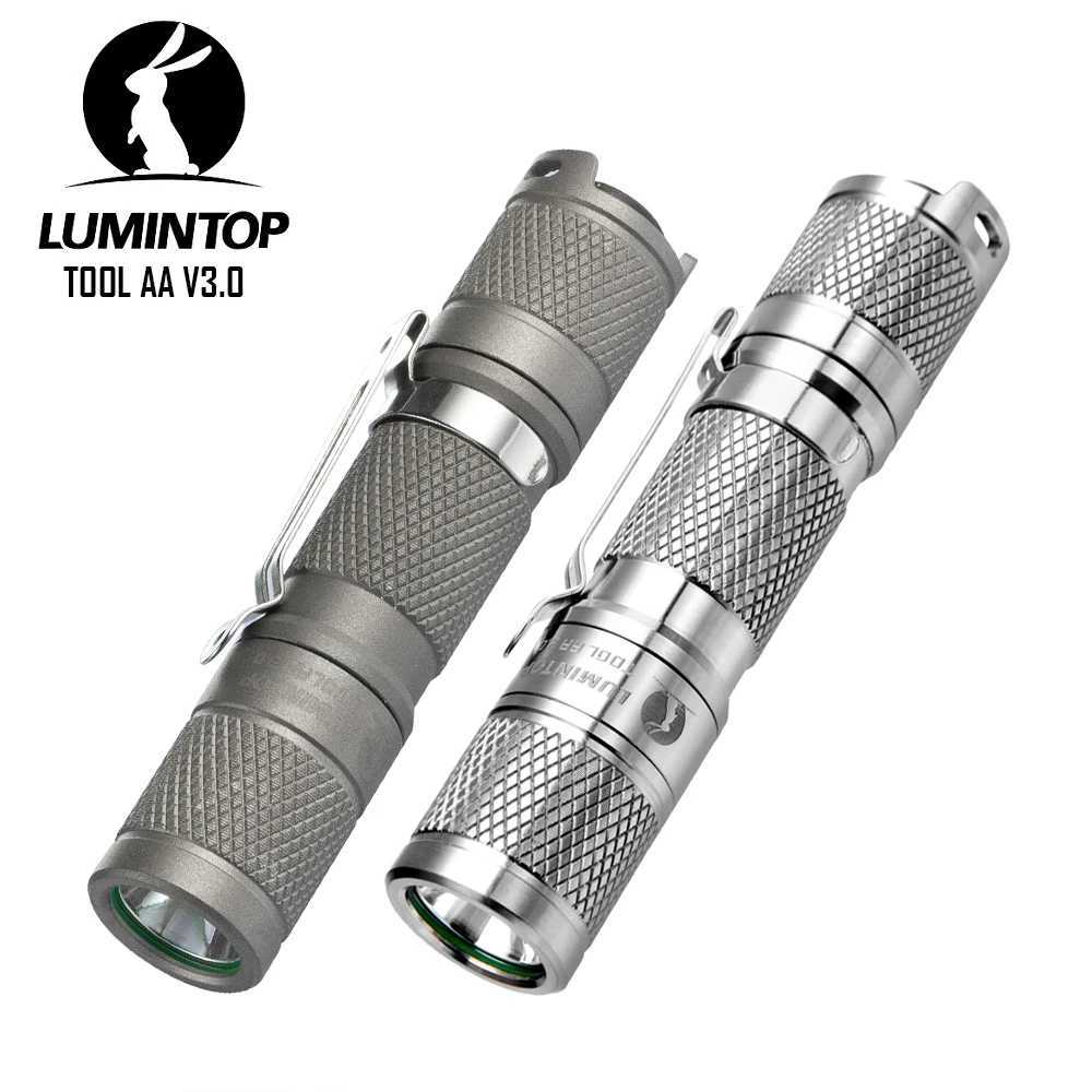 EDC Outdoor Light Titanium Camping LED Flashlight Charging Light Self luminous 900 lumens Fishing Torch Tool AA 3.0 Z250325