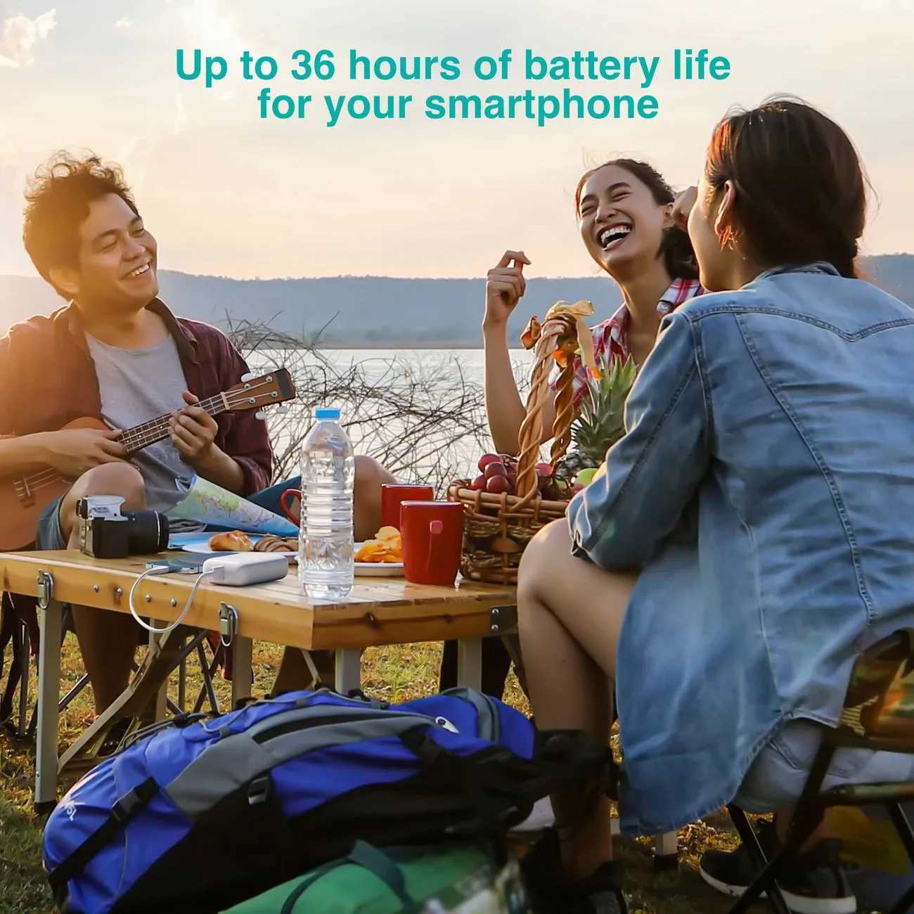 PURSUIT 10000mAh tra-Cpact Power Bank with USB-C PD and USB-A Recycled Plastic Housing and Plastic- Packaging Z250208