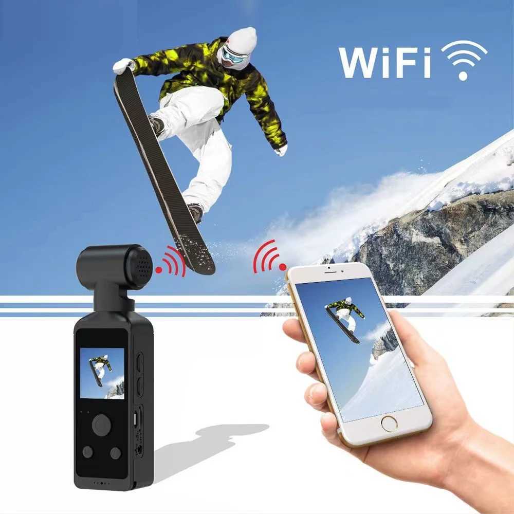 4K HD Sports Camera Handheld Pan Tilt 270 Degree Lens Rotation Vlog Outdoor Riding Diving Portable Helmet Anti-shake Camera X250210