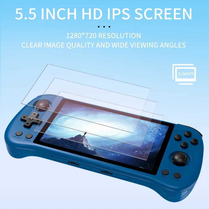 POWKIDDY X55 handheld game console 60000 Games PSP 5.5 INCH IPS Sn Console Linux System 4000 MAh TV LPDDX 2GBXJ250211