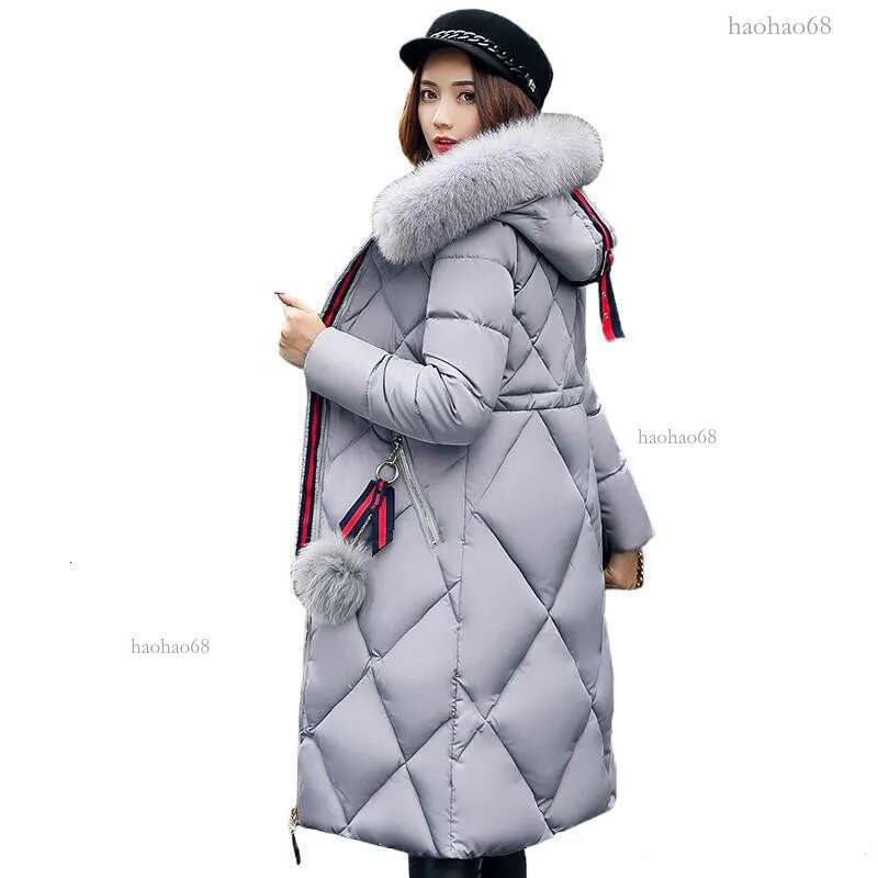 Fashion-winter coat thickened parka women stitching slim long winter coat down cotton ladies down parka down jacket women 2020