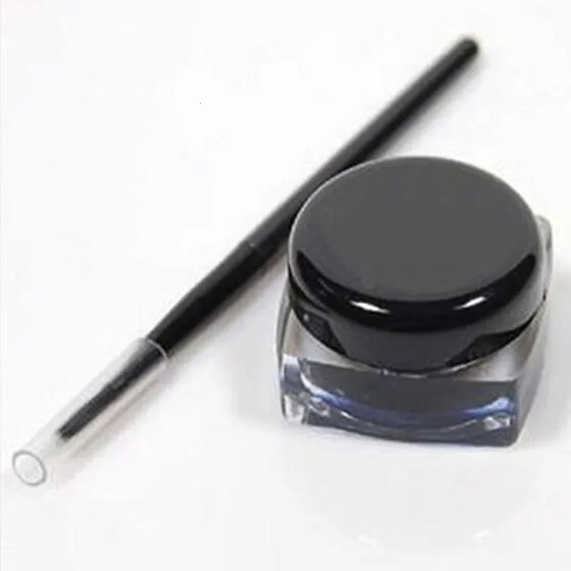Black Color Eyeliner Gel with Brush Easy to Wear Makeup Long-lasting Waterproof Eye Liner Make up Beauty Women Cosmetics 250113